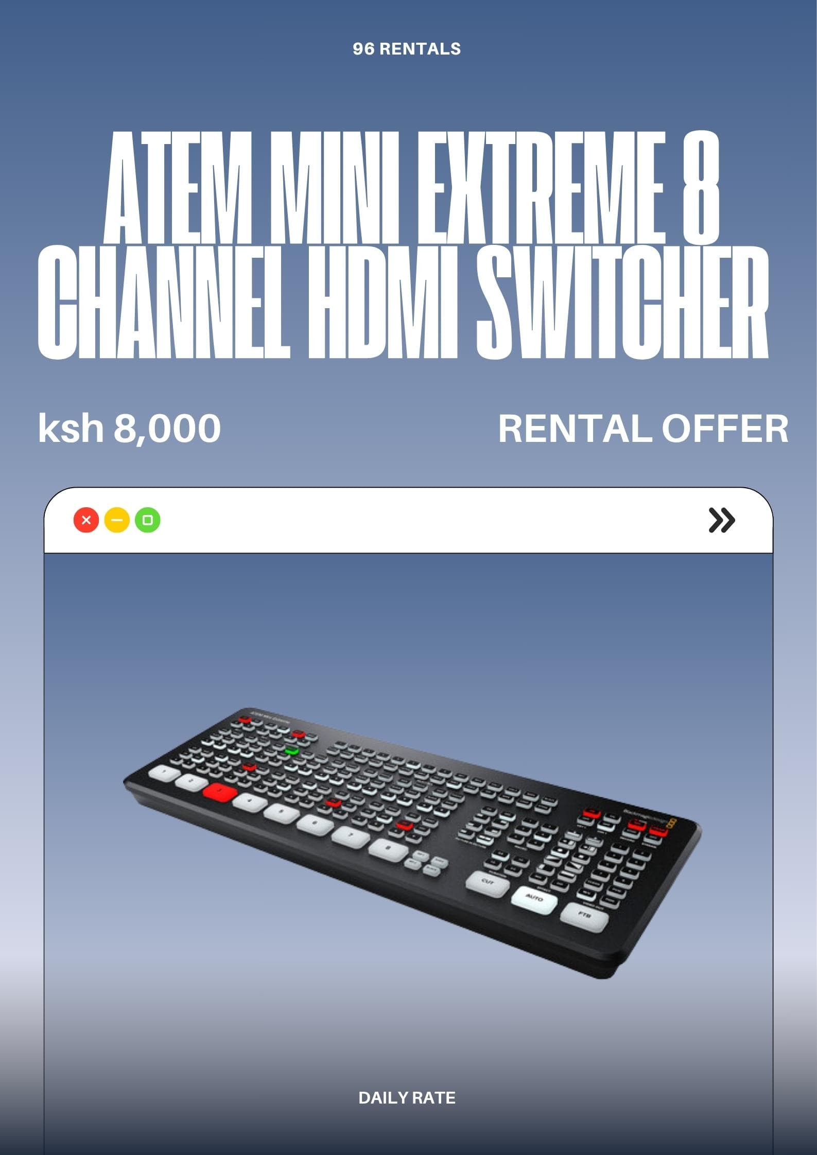 ATEM Mini Extreme 8 Channel HDMI Switcher