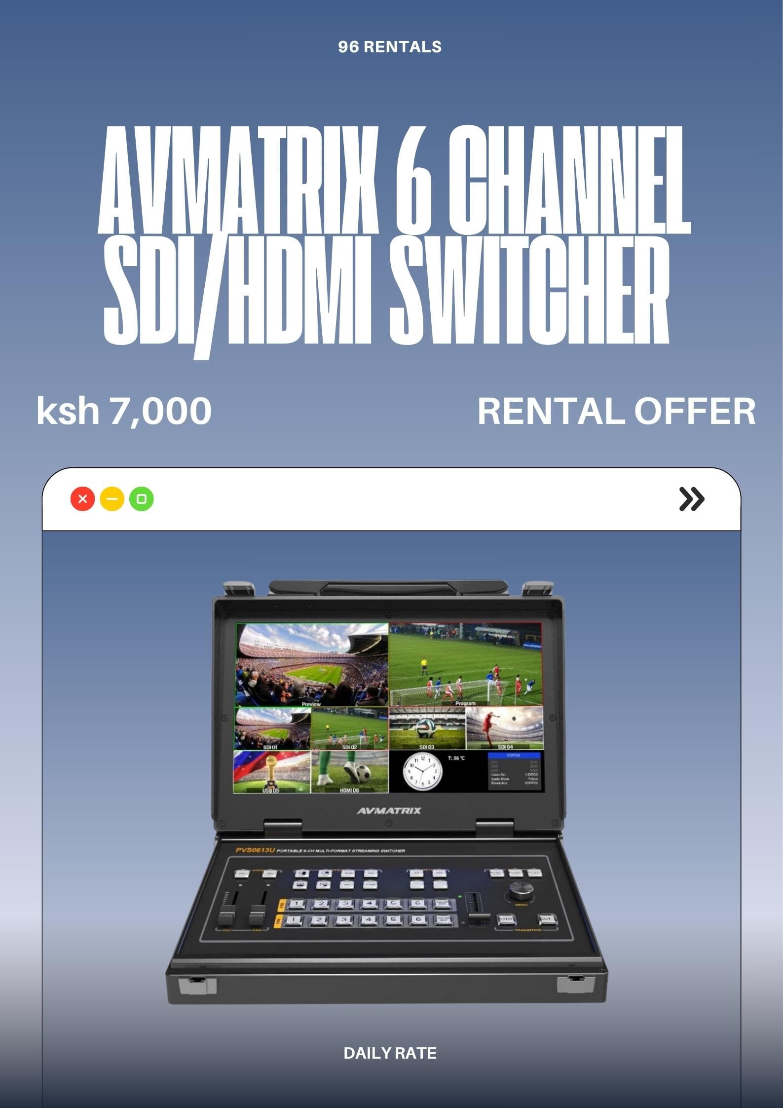 AVMatrix 6 Channel SDI/HDMI Switcher