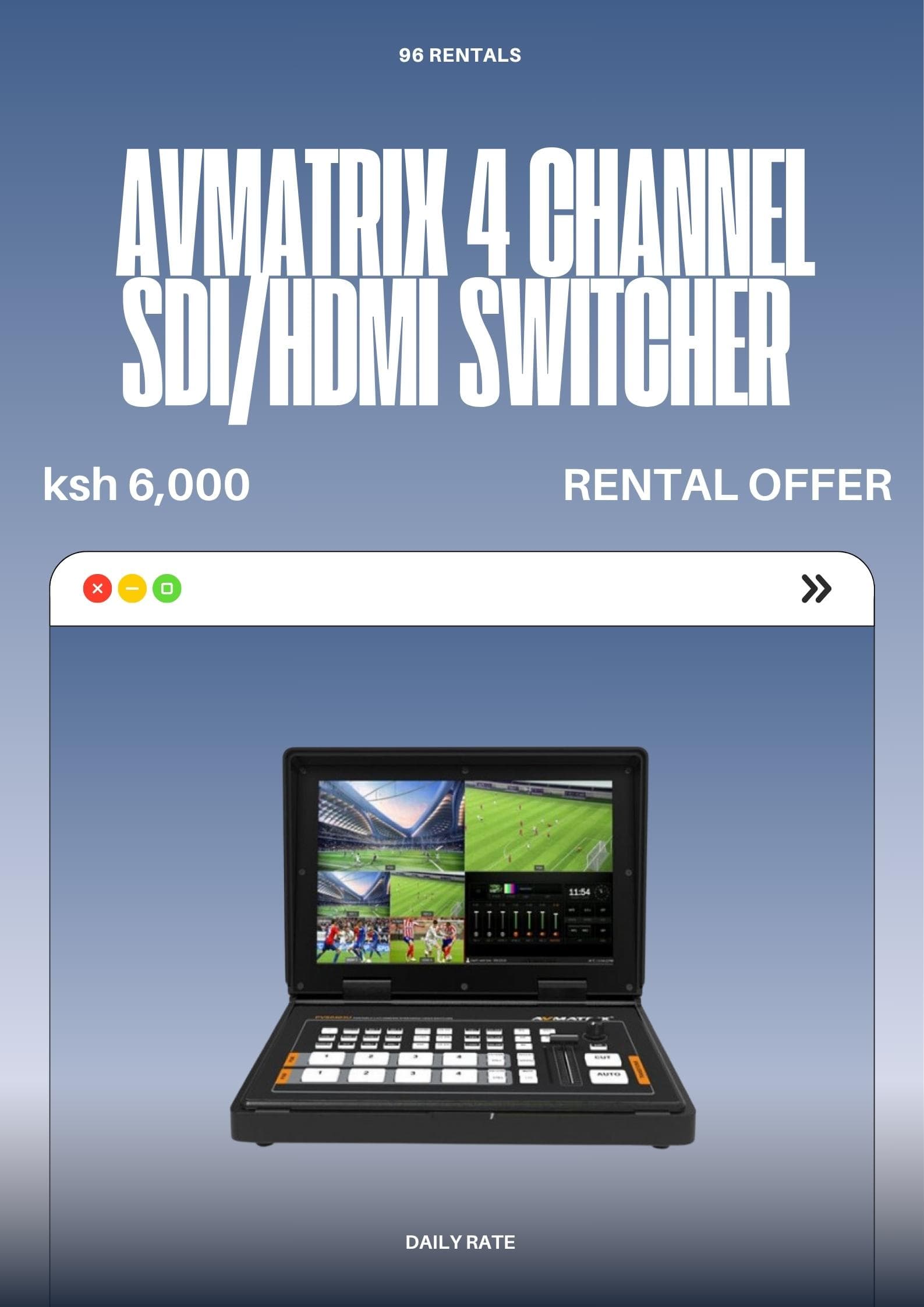 AVMatrix 4 Channel SDI/HDMI Switcher