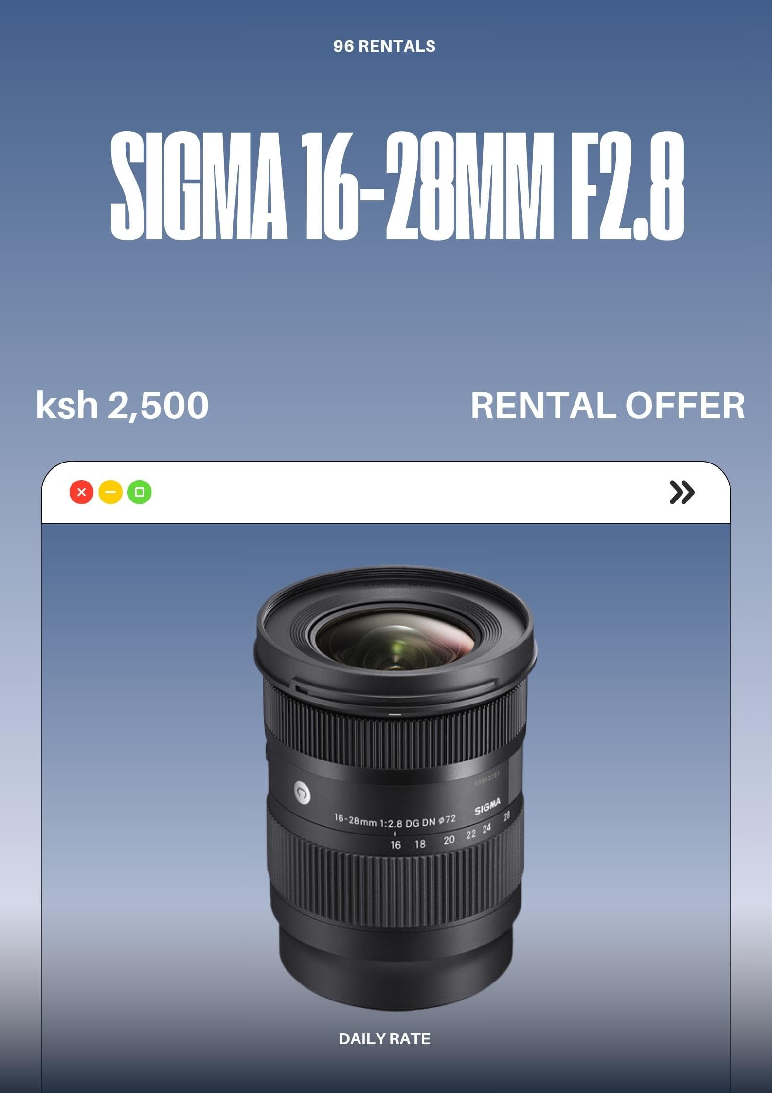 Sigma 16-28mm F2.8